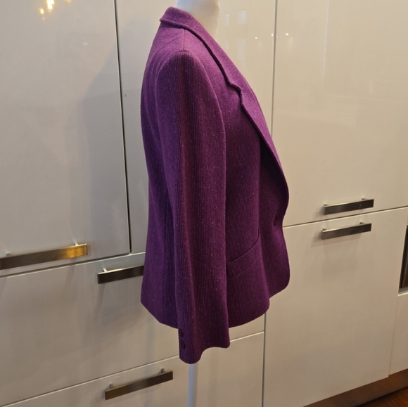 VTG Pendleton Womens Tweed Virgin Wool One Button Blazer Size 6P - Picture 3 of 11